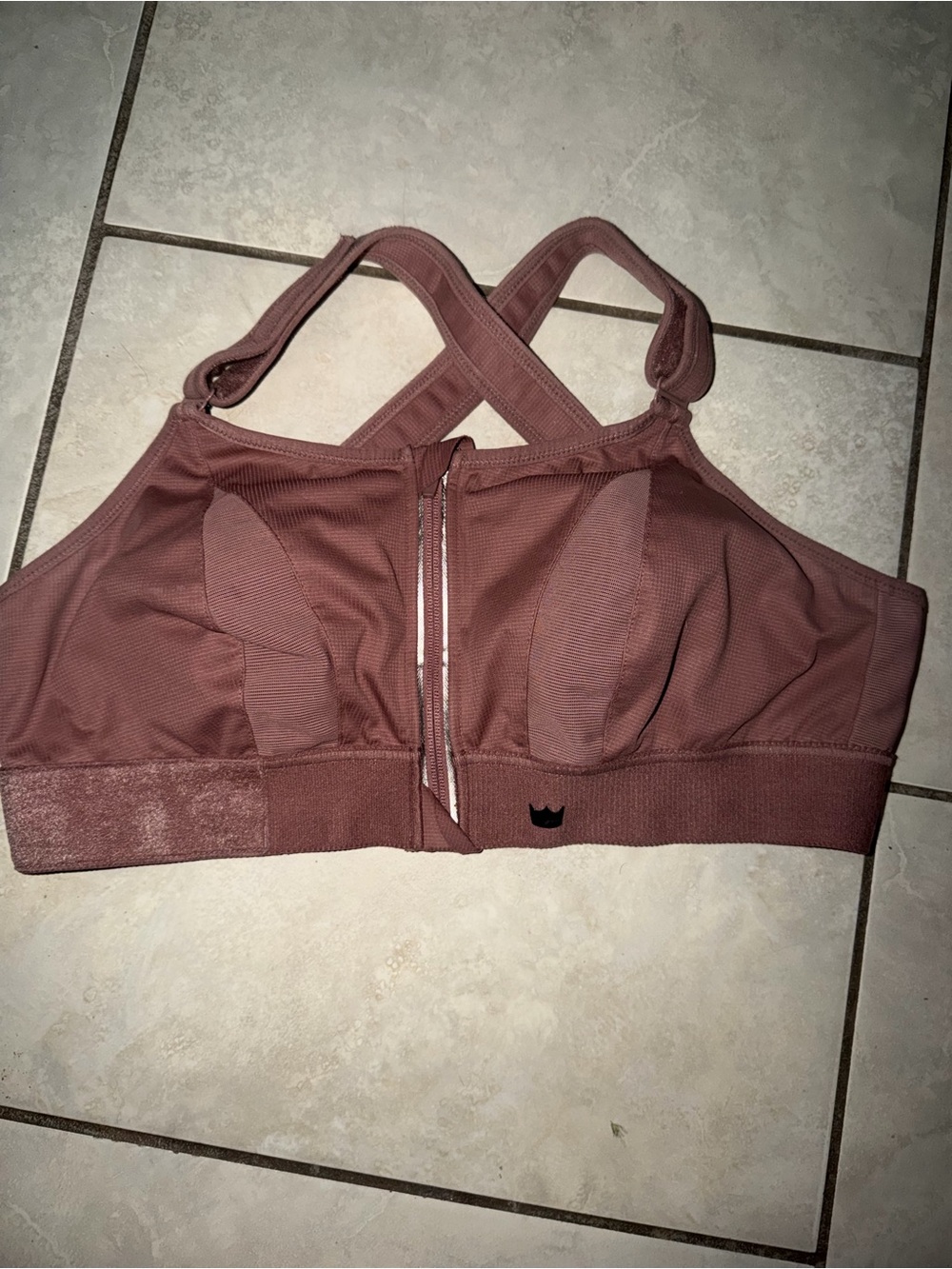 SHEFIT Front-Zip Sports Bra - Mauve